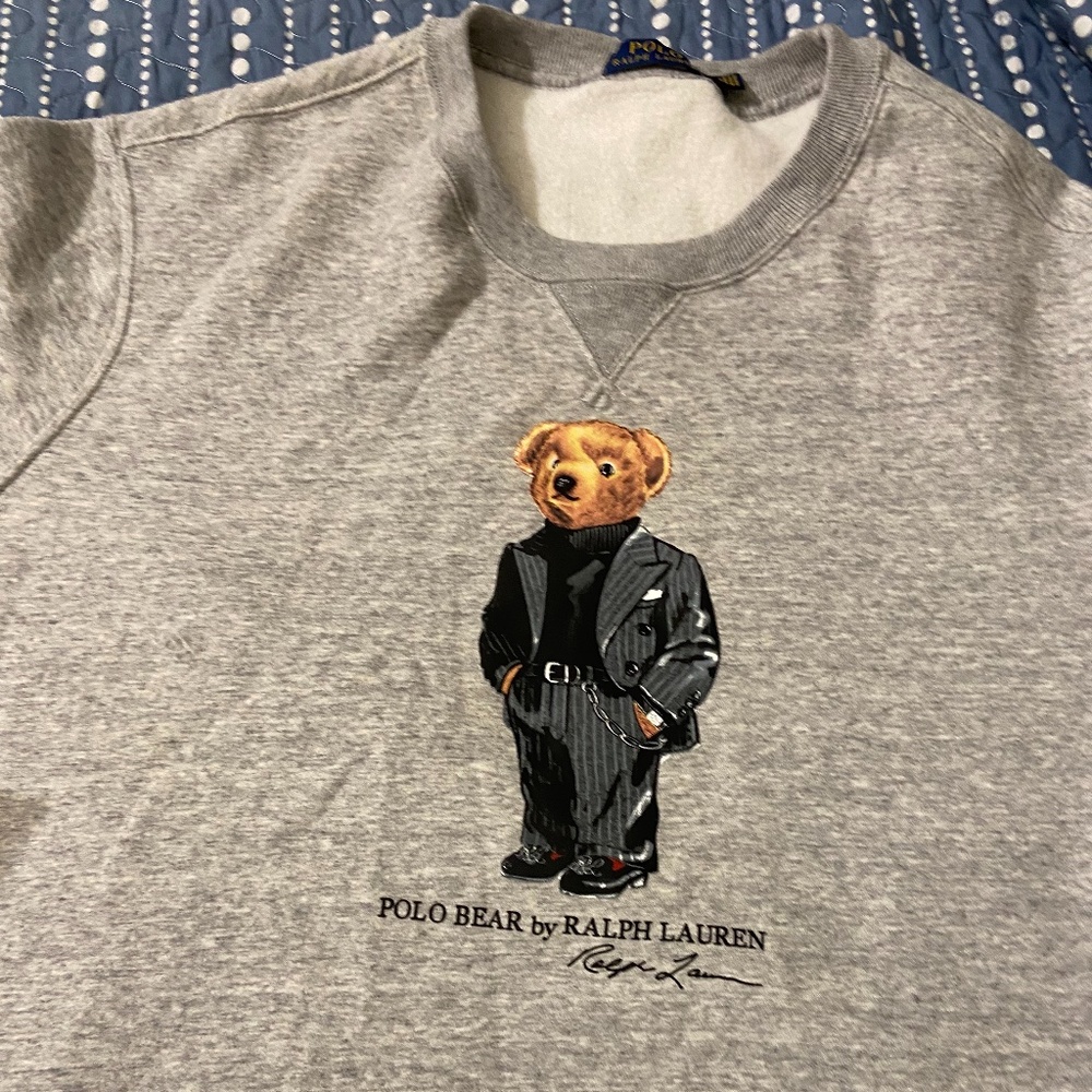 Ralph Lauren Polo  Teddy Bear  print sweat shirt